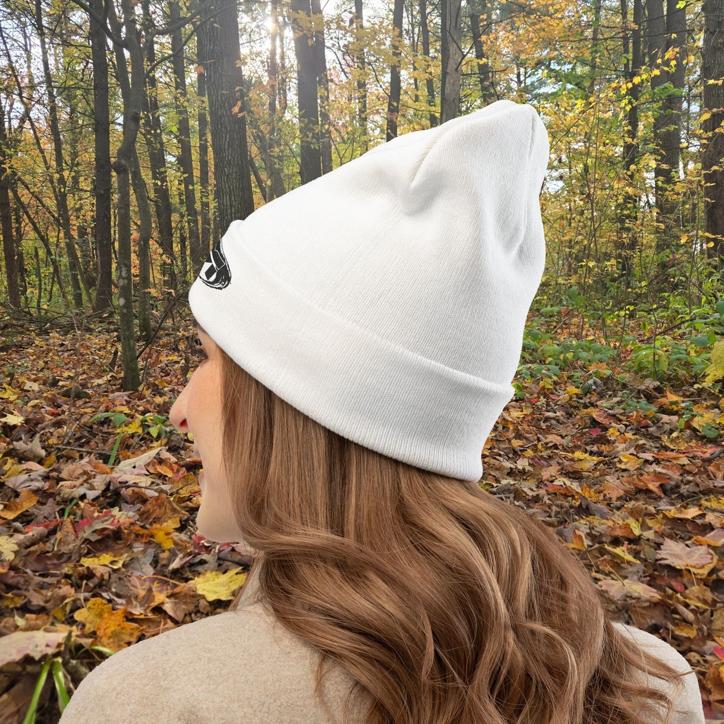 Embroidered Henke Motorsports llc black "HM" logo Knit Beanie for Style & Warmth