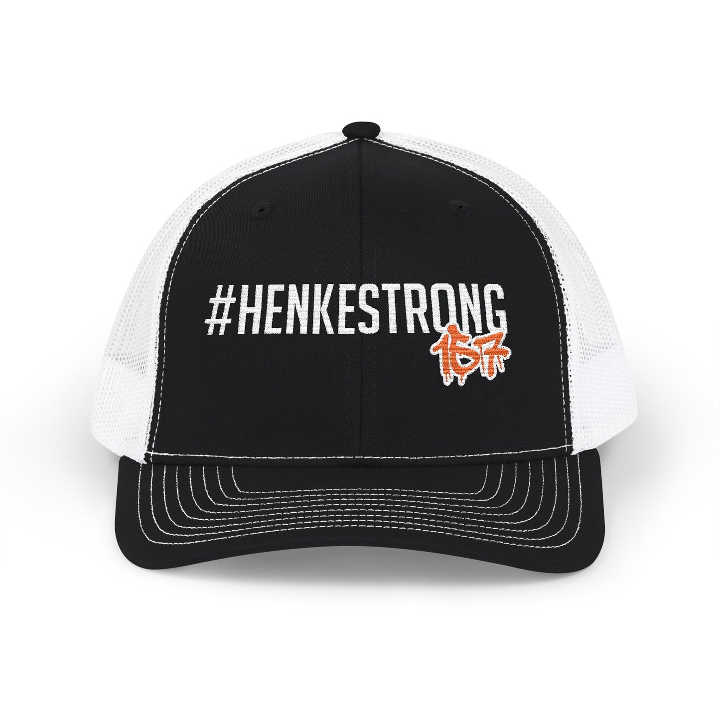 #HenkeStrong Snapback Trucker Cap - Richardson brand. Stiched logo
