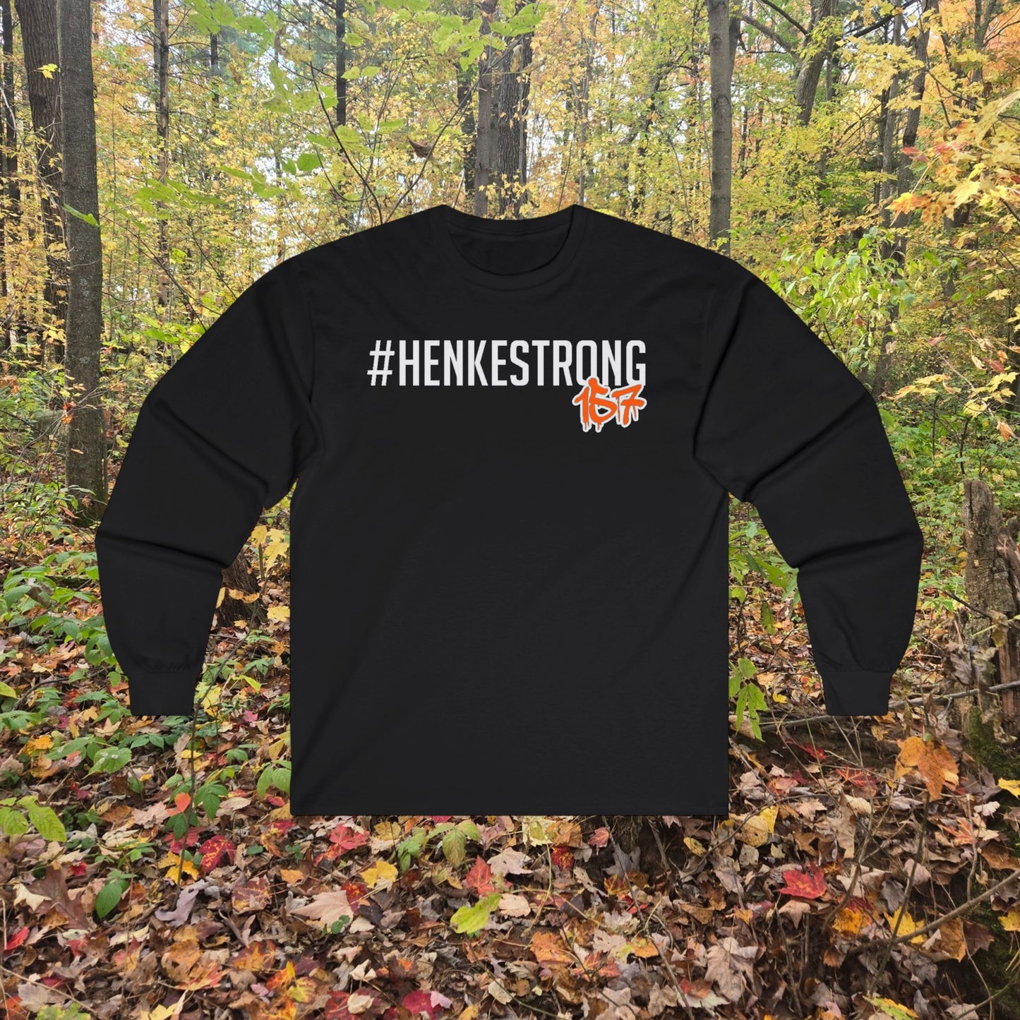 #HENKESTRONG long sleeve Adult black or white
