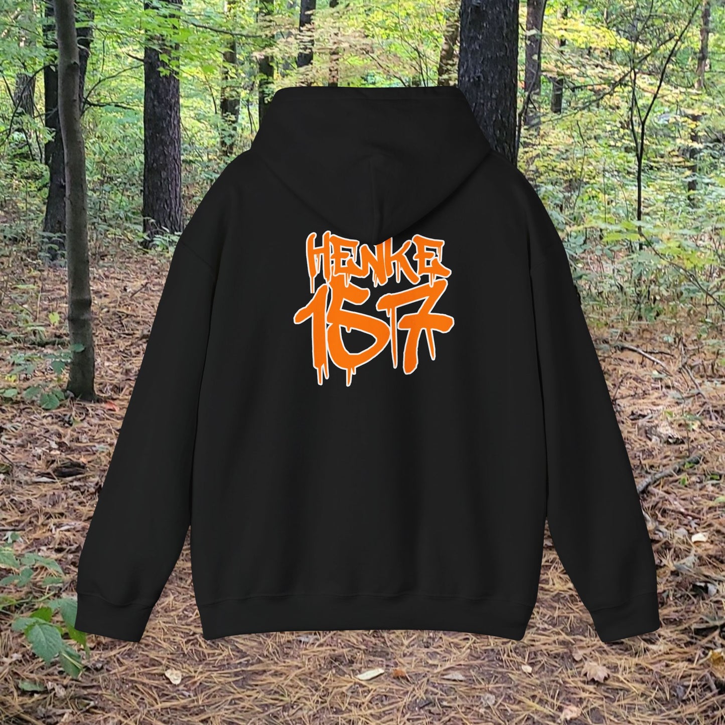 #HenkeStrong white Graphic Hoodie, Casual Streetwear, Gift for Community Support, Unisex Warmth, Everyday Comfort