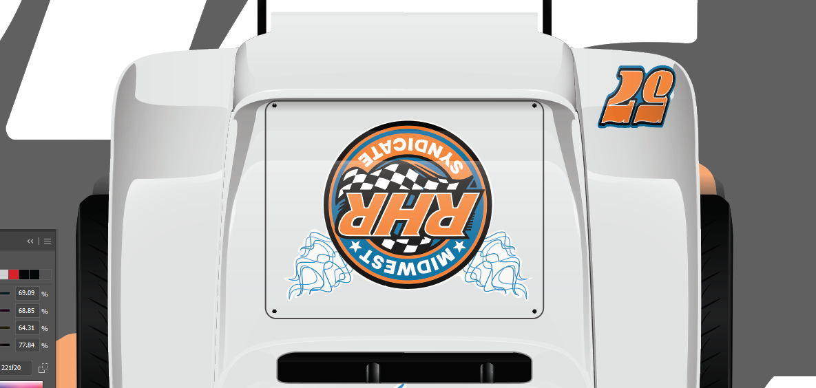 LEGENDS TRUNK HATCH COVER CUSTOM SPONSOR-PARTNER VIYNL LARGE