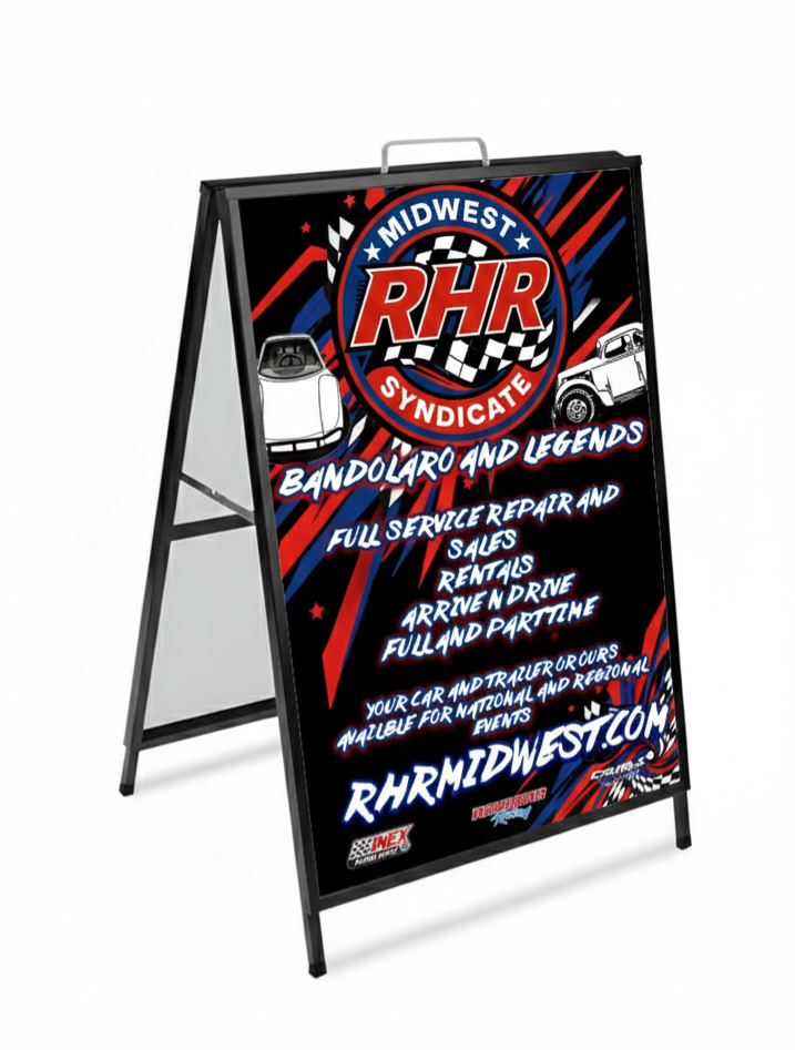 24×36 custom A-Frame promotion and advertising stand with inserts ( pictured )