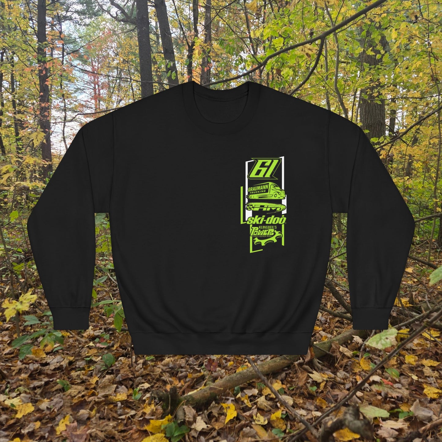 #61 Ezra Graumann F3 Skidoo Henke Motorsports llc Crewneck Sweatshirt