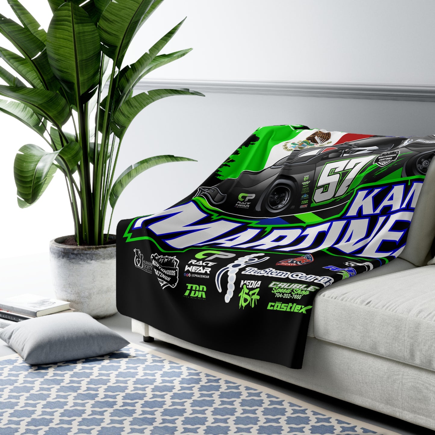 Wild Man Kam Martinez #57 2026 Bandolero Premium Sherpa Fleece Blanket