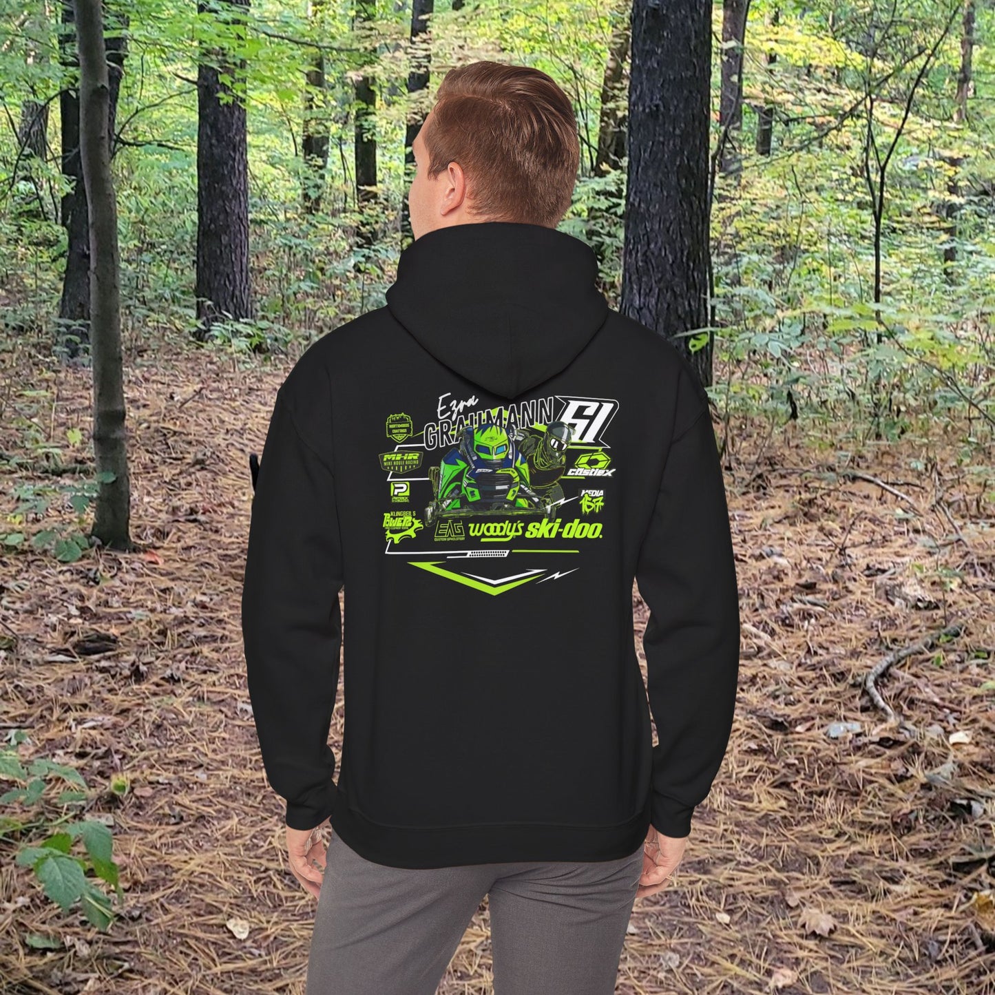 #61 Ezra Graumann F3 Skidoo Henke Motorsports llc Hoodie