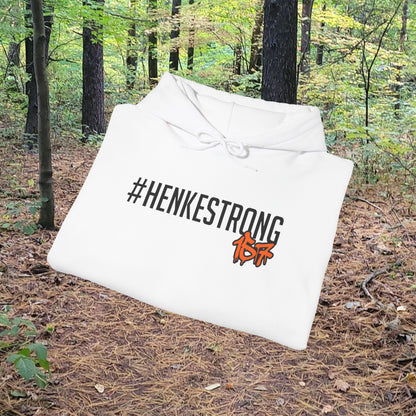 #HenkeStrong Black Graphic Hoodie, Casual Streetwear, Gift for Community Support, Unisex Warmth, Everyday Comfort