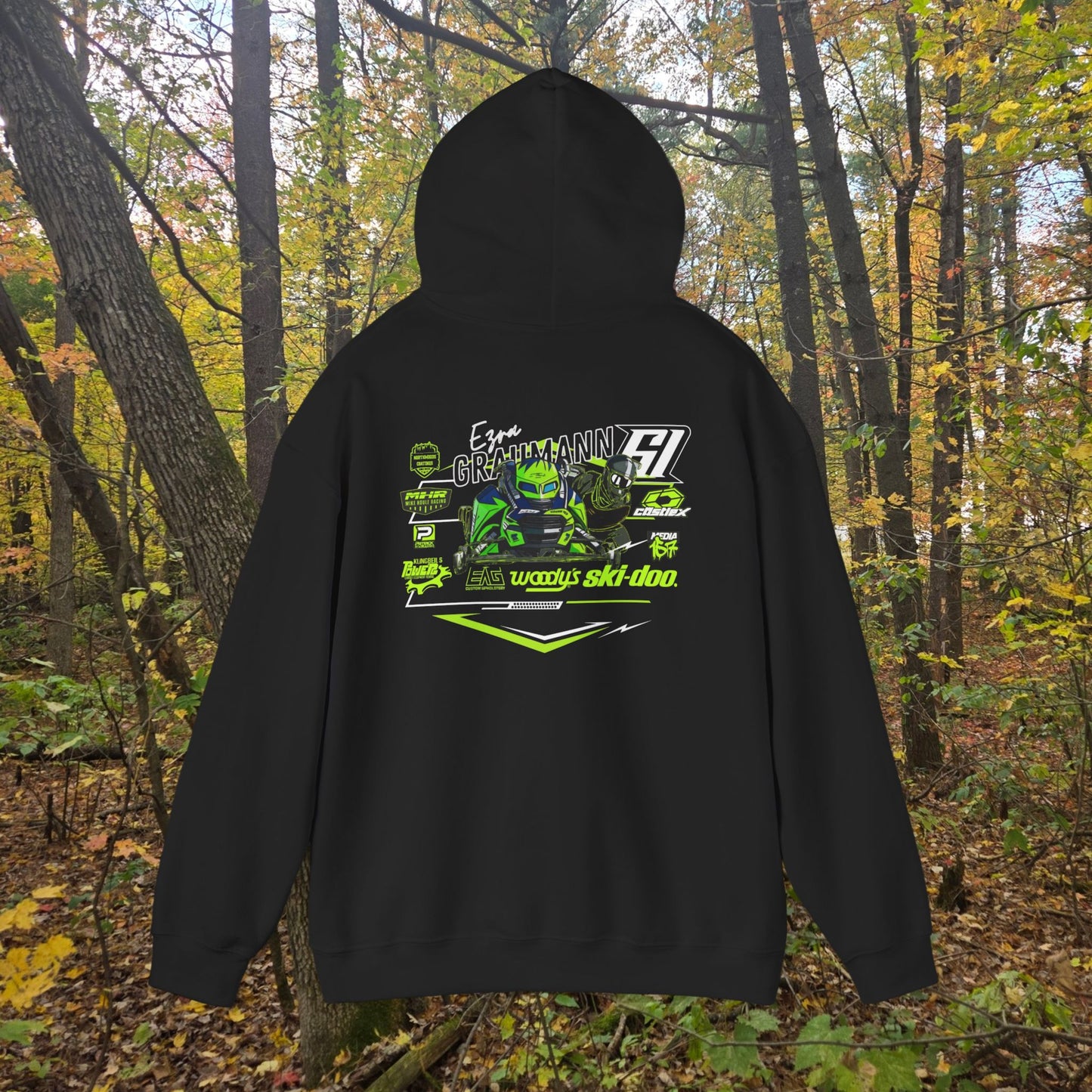 #61 Ezra Graumann F3 Skidoo Henke Motorsports llc Hoodie
