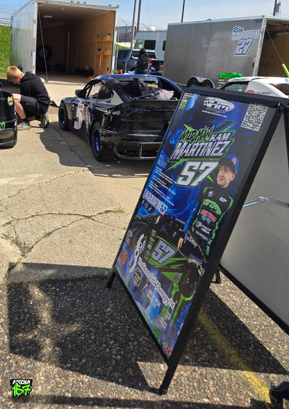 24×36 custom A-Frame promotion and advertising stand with inserts ( pictured )