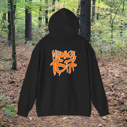 #HenkeStrong white Graphic Hoodie, Casual Streetwear, Gift for Community Support, Unisex Warmth, Everyday Comfort