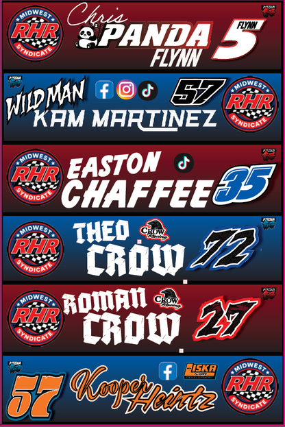 TEAM - CANOPY - TENT- NAME HANGS/TAGS LARGE