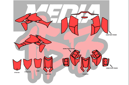 Honda TRX 450 custom quad sticker graphic kit