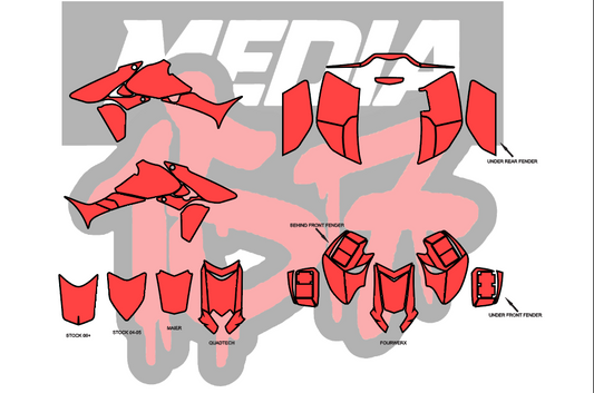 Honda TRX 450 custom quad sticker graphic kit