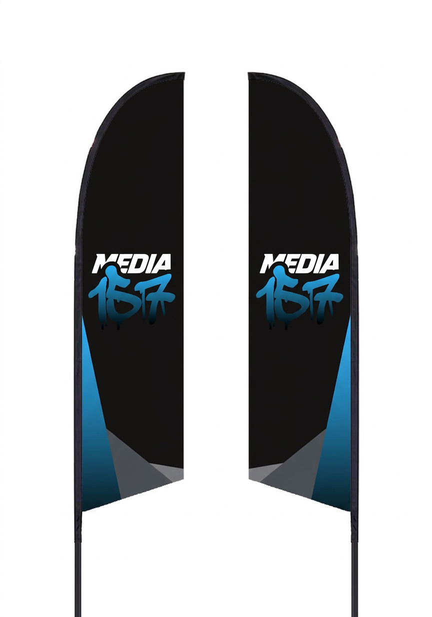 7' BLADE FLAG DOUBLE SIDED FULLY CUSTOM