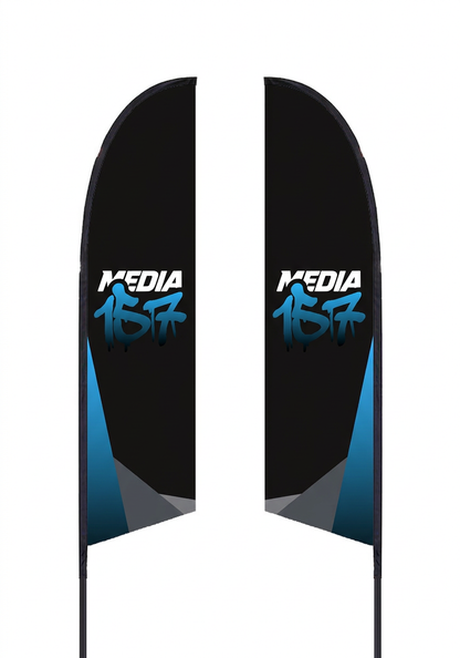 7' BLADE FLAG DOUBLE SIDED FULLY CUSTOM